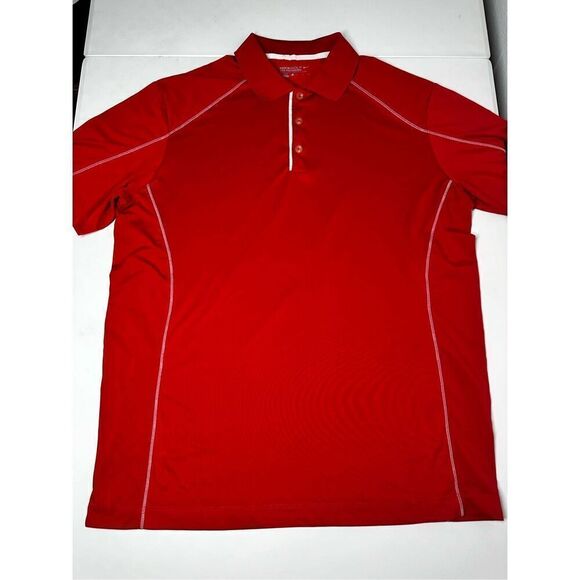 Nike Golf Tour Performance Collection Athletic Polo Dri Fit Shirt Size XL Red - Picture 2 of 9